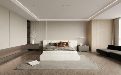 现代卧室3D模型下载